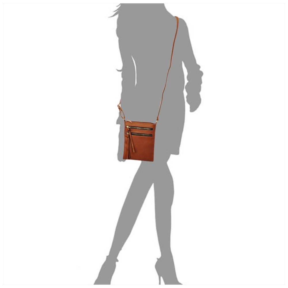 Multi Zipper Crossbody Bag Periwinkle - Picture 5 of 5